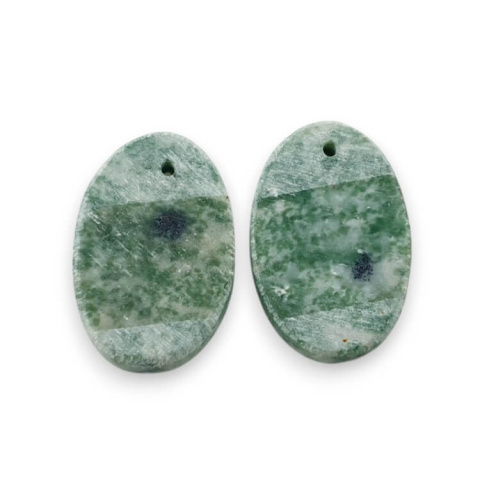 Wood agate pair of cabochons with hole 23x15 mm no. P725 Wood agate pair of cabochons with hole 23x15 mm no. P725