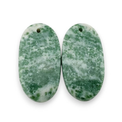 Agat drzewny para kaboszonów z dziurką 24x13 mm nr P702 Agat drzewny para kaboszonów z dziurką 24x13 mm nr P702