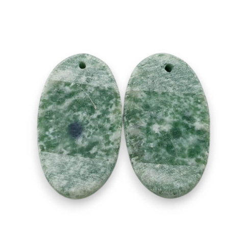 Tree agate pair of cabochons with hole 24x14 mm no P705 Tree agate pair of cabochons with hole 24x14 mm no P705