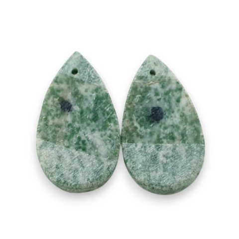 Tree agate pair of cabochons with hole 24x14 mm no P712 Tree agate pair of cabochons with hole 24x14 mm no P712