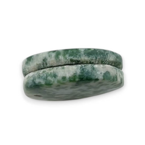 Tree agate pair of cabochons with hole fi 14 mm no P710 Tree agate pair of cabochons with hole fi 14 mm no P710