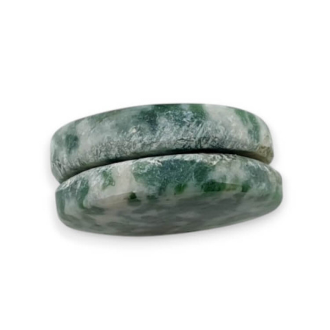 Tree agate pair of cabochons with hole fi 17 mm no P724 Tree agate pair of cabochons with hole fi 17 mm no P724