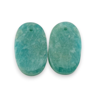 Amazonite pair of 21x12 mm hole cabochons no. P910