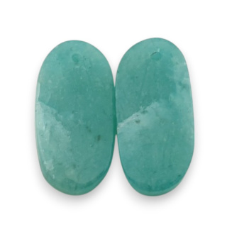 Amazonite pair of cabochons with hole 24x12 mm no. P904