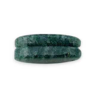 Aventurine green pair of cabochons with hole 22x12 mm no. P628
