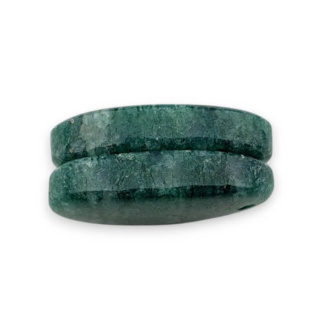 Aventurine green pair of cabochons with hole 22x14 mm no P632