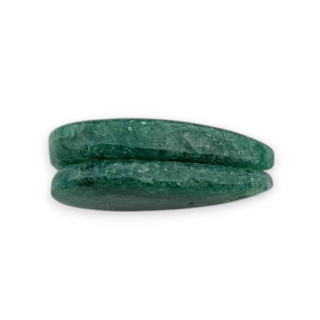 Aventurine green pair of cabochons with hole 23x11 mm no P648