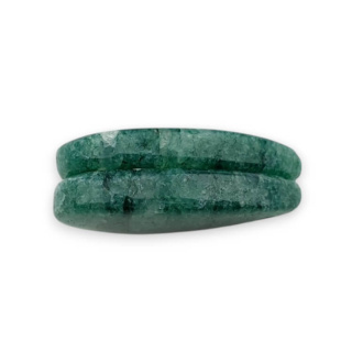 Aventurine green pair of cabochons with hole 23x13 mm no. P644