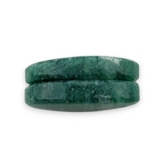 Aventurine green pair of cabochons with hole 23x14 mm no. P636