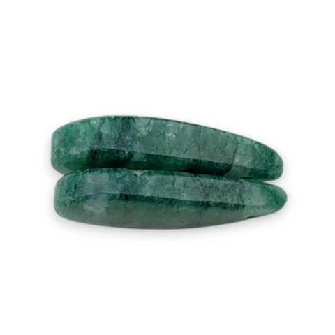 Green aventurine pair of cabochons with hole 24x12 mm no P625 Green aventurine pair of cabochons with hole 24x12 mm no P625