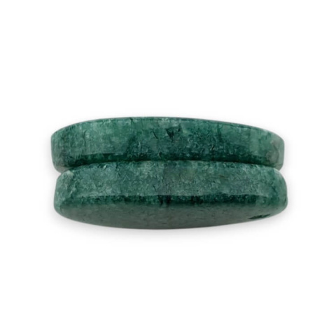 Green aventurine pair of cabochons with hole 24x15 mm no P639
