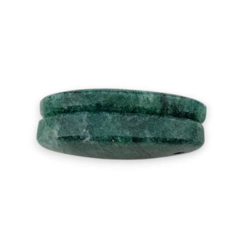 Green aventurine pair of cabochons with hole 25x15 mm no P624