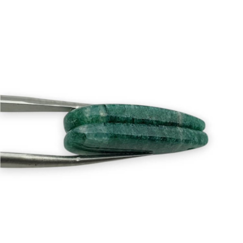 Green aventurine pair of cabochons with hole 26x14 mm no P645 Green aventurine pair of cabochons with hole 26x14 mm no P645