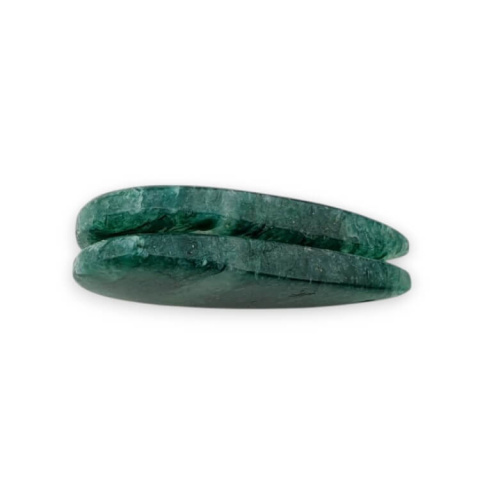 Green aventurine pair of cabochons with hole 31x16 mm no P646 Green aventurine pair of cabochons with hole 31x16 mm no P646