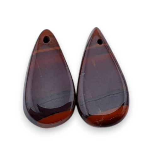 Red jasper pair of cabochons with hole 20x10 mm no P850 Red jasper pair of cabochons with hole 20x10 mm no P850