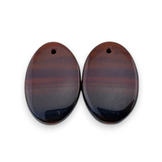 Jasper red a pair of cabochons with hole 20x13 mm no P821