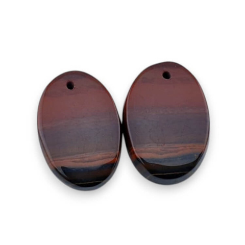 Jaspis czerwony para kaboszonów z dziurką 20x14 mm nr P842 Jaspis czerwony para kaboszonów z dziurką 20x14 mm nr P842