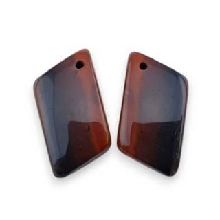 Red jasper pair of cabochons with hole 21x10 mm no P834