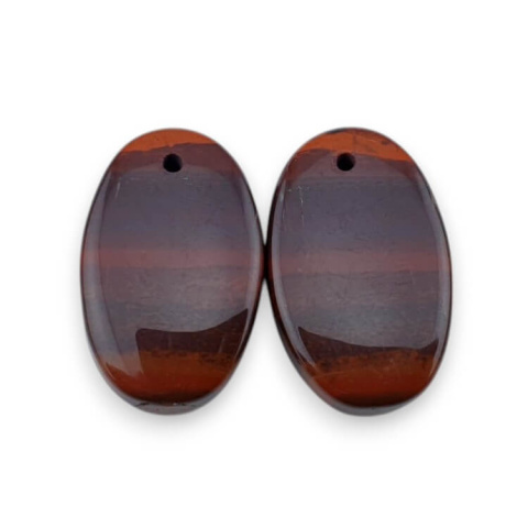Red jasper pair of cabochons with hole 21x13 mm no P857 Red jasper pair of cabochons with hole 21x13 mm no P857