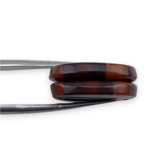 Jasper red a pair of cabochons with hole 21x14 mm no P839