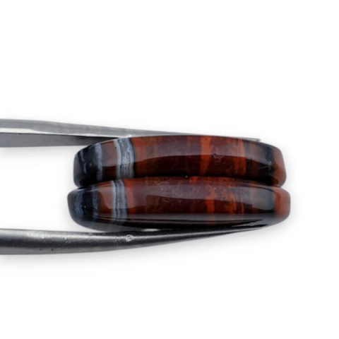 Jasper red a pair of cabochons with hole 22x12 mm no. P831 Jasper red a pair of cabochons with hole 22x12 mm no. P831