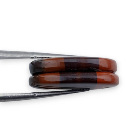Jasper red pair of cabochons with hole 22x15 mm no. P829 Jasper red pair of cabochons with hole 22x15 mm no. P829