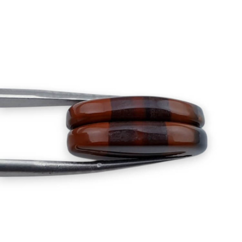 Jasper red a pair of cabochons with hole 22x15 mm no. P855 Jasper red a pair of cabochons with hole 22x15 mm no. P855