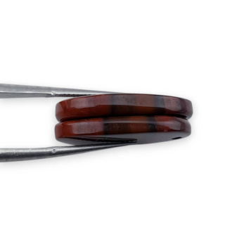 Jasper red a pair of cabochons with hole 23x13 mm no P827