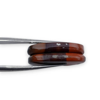 Jaspis czerwony para kaboszonów z dziurką 23x14 mm nr P819
