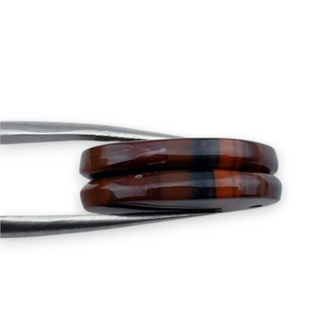 Jasper red a pair of cabochons with hole 23x15 mm no. P843 Jasper red a pair of cabochons with hole 23x15 mm no. P843