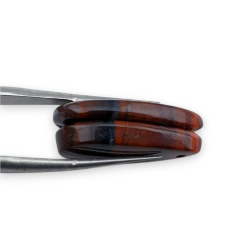 Jasper red pair of cabochons with hole 24x13 mm no. P817 Jasper red pair of cabochons with hole 24x13 mm no. P817
