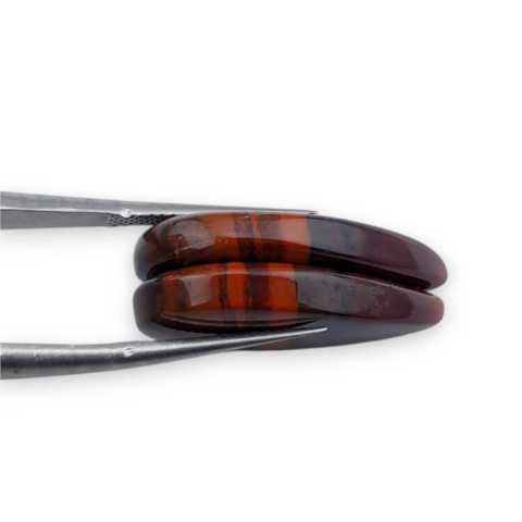 Red jasper pair of cabochons with hole 24x13 mm no P848 Red jasper pair of cabochons with hole 24x13 mm no P848