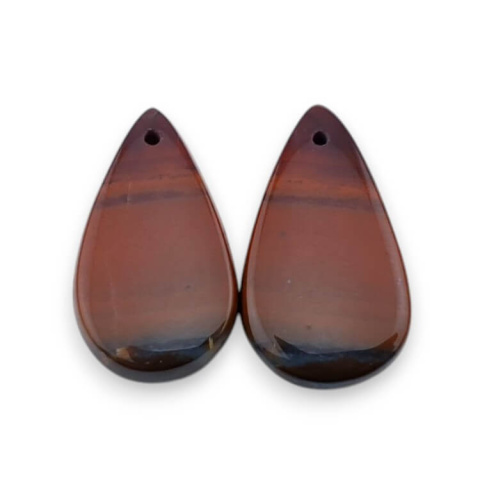 Red jasper pair of cabochons with hole 25x14 mm no P830 Red jasper pair of cabochons with hole 25x14 mm no P830