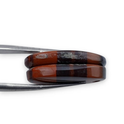 Red jasper pair of cabochons with hole 25x15 mm no P828 Red jasper pair of cabochons with hole 25x15 mm no P828