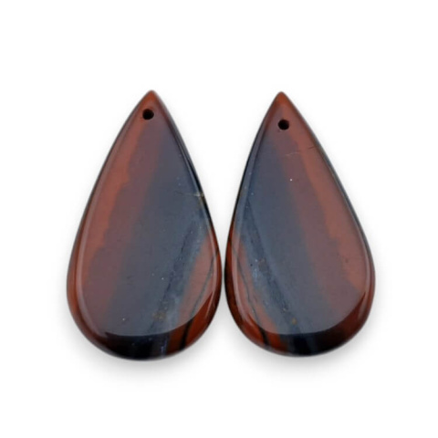 Red jasper pair of cabochons with hole 28x15 mm no P832 Red jasper pair of cabochons with hole 28x15 mm no P832