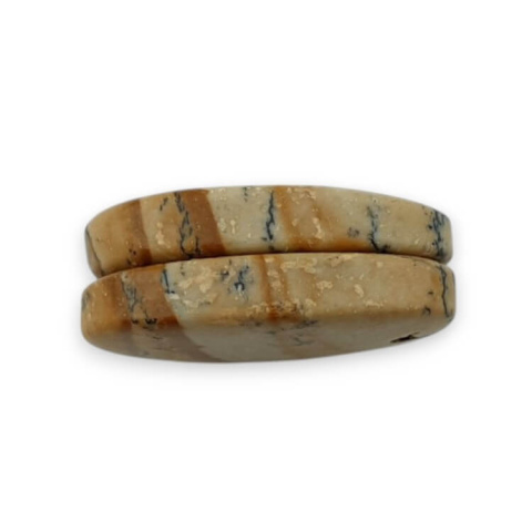 Jaspis krajobrazowy para kaboszonów z dziurką 21x12 mm nr P760 Jaspis krajobrazowy para kaboszonów z dziurką 21x12 mm nr P760