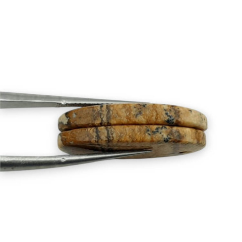 Jaspis krajobrazowy para kaboszonów z dziurką 23x13 mm nr P753 Jaspis krajobrazowy para kaboszonów z dziurką 23x13 mm nr P753