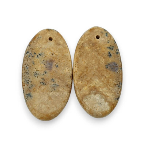 Picture jasper pair of cabochons with hole 25x14 mm no P773 Picture jasper pair of cabochons with hole 25x14 mm no P773