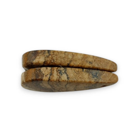 Jasper landscape pair of cabochons with hole 26x11 mm no. P757 Jasper landscape pair of cabochons with hole 26x11 mm no. P757