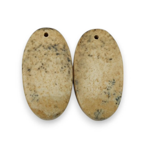 Picture jasper pair of cabochons with hole 26x14 mm no P776 Picture jasper pair of cabochons with hole 26x14 mm no P776