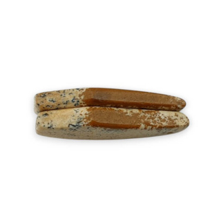 Picture jasper pair of cabochons with hole 27x12 mm no P750