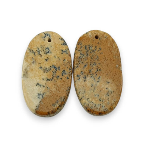 Jasper landscape pair of cabochons with hole 27x15 mm no. P758 Jasper landscape pair of cabochons with hole 27x15 mm no. P758
