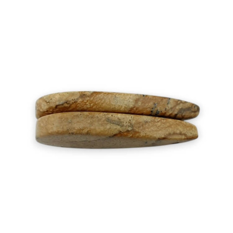 Picture jasper pair of cabochons with hole 28x13 mm no P743 Picture jasper pair of cabochons with hole 28x13 mm no P743