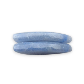 Blue quartz pair of cabochons with hole 22x10 mm no P699