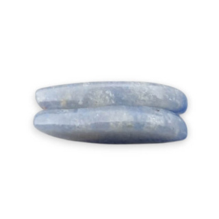 Blue quartz pair of cabochons with hole 22x11 mm no P670