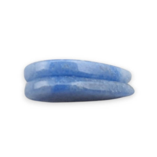 Blue quartz pair of cabochons with hole 23x14 mm no P666