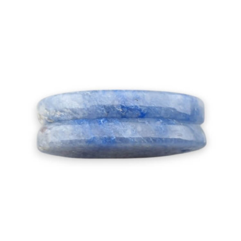 Blue quartz pair of cabochons with hole 24x12 mm no P693 Blue quartz pair of cabochons with hole 24x12 mm no P693