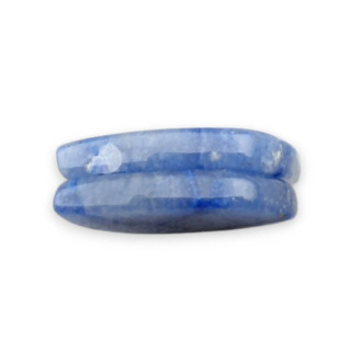 Blue quartz pair of cabochons with hole 24x13 mm no P688