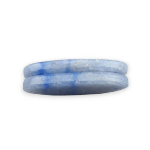 Blue quartz pair of cabochons with hole 26x12 mm no P673 Blue quartz pair of cabochons with hole 26x12 mm no P673