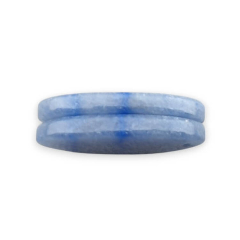 Blue quartz pair of cabochons with hole 27x13 mm no P680 Blue quartz pair of cabochons with hole 27x13 mm no P680